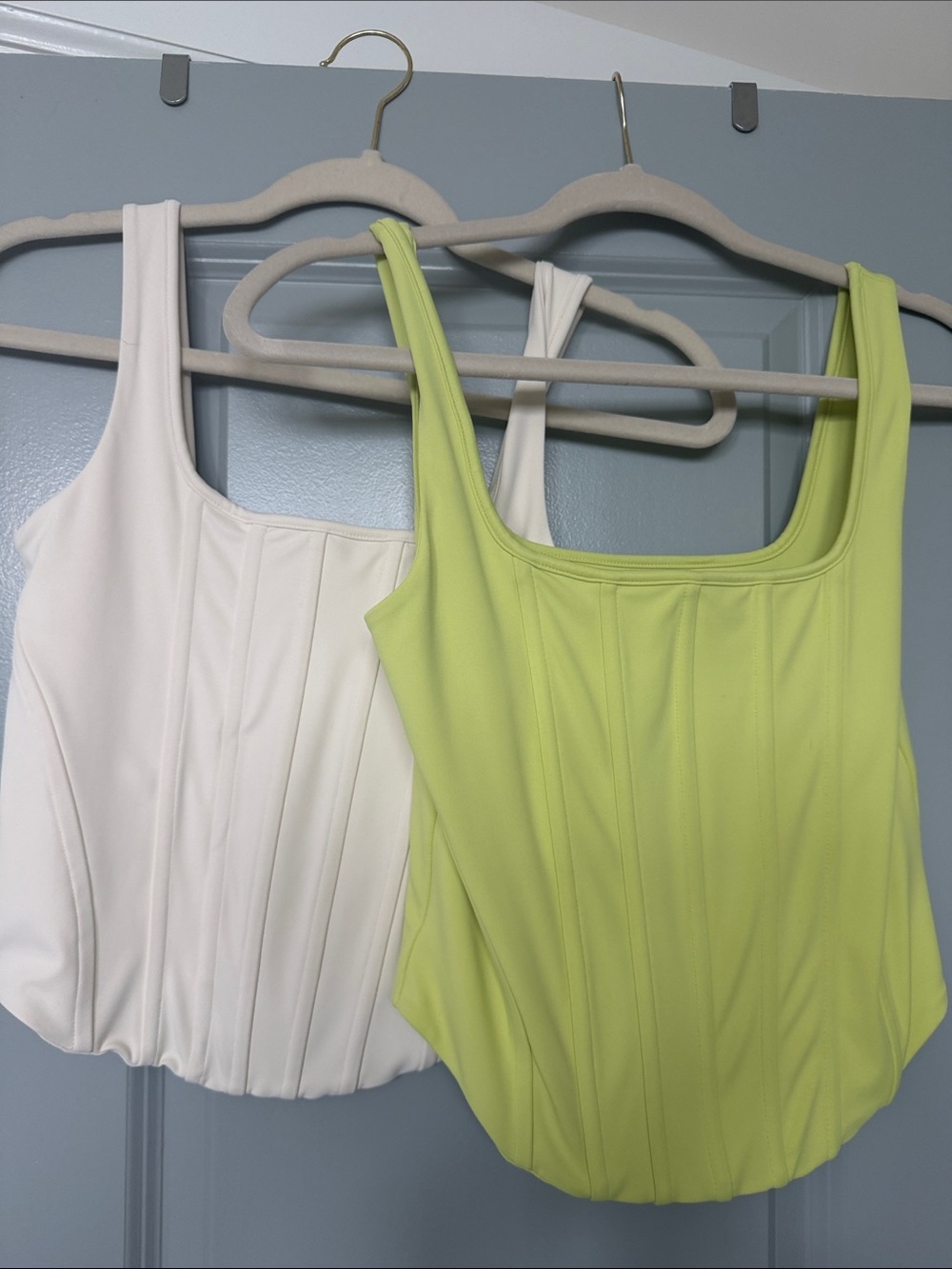 2 express body contour “courset tops”